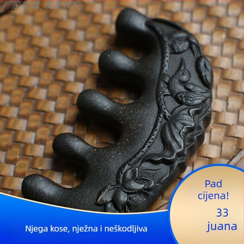 Drveni češalj za rast kose s masažom vlasišta, mirisni, protiv ispadanja kose, Polygonum multiflorum