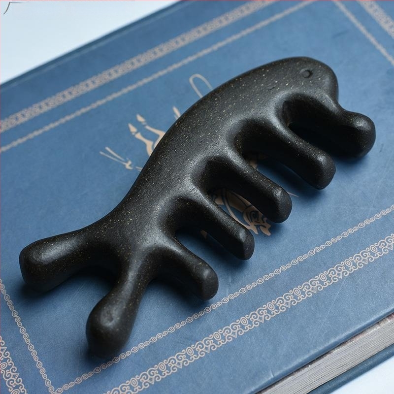 Drveni češalj za rast kose s masažom vlasišta, mirisni, protiv ispadanja kose, Polygonum multiflorum