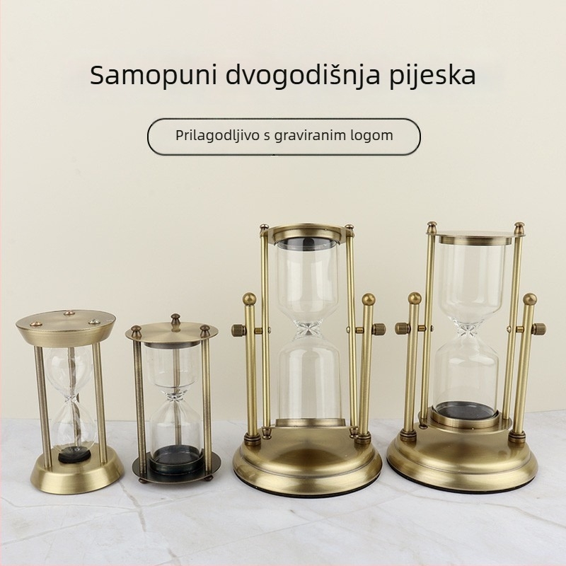 DIY pješčani sat s mogućnošću punjenja, metalni premaz, moderni minimalistički stil