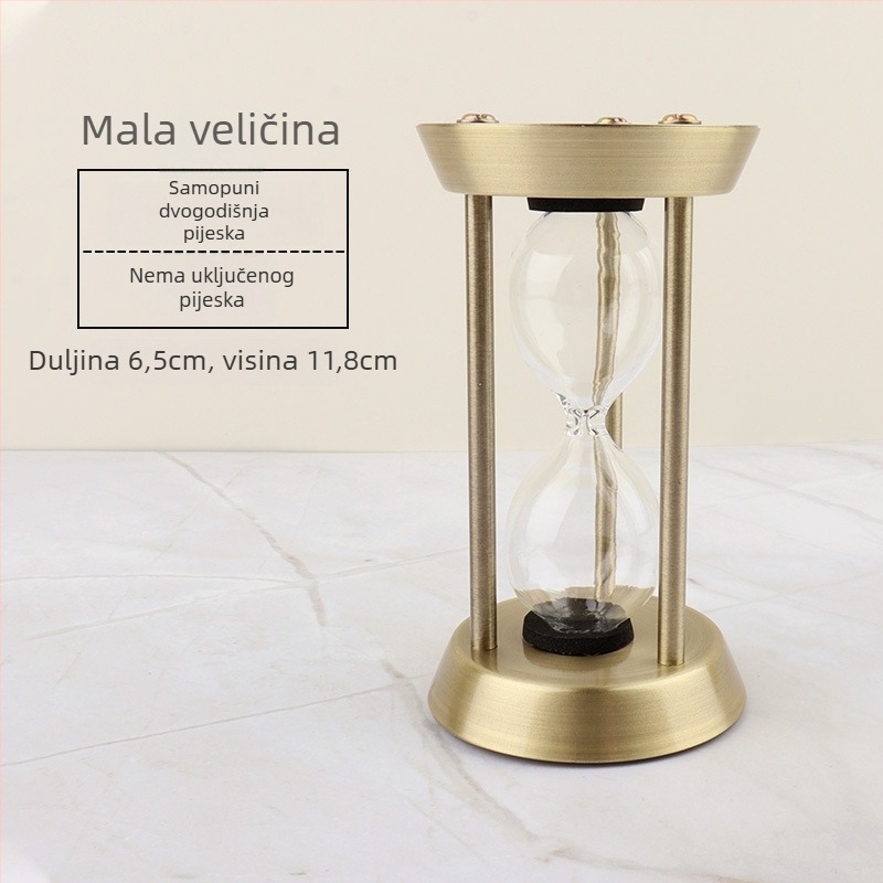 DIY pješčani sat s mogućnošću punjenja, metalni premaz, moderni minimalistički stil