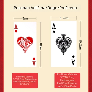 Egg-Breaking Poker Karata, Tanko Izdanje — plastične, vodootporne, mat završetak, otporne na savijanje, za uzrast 14+