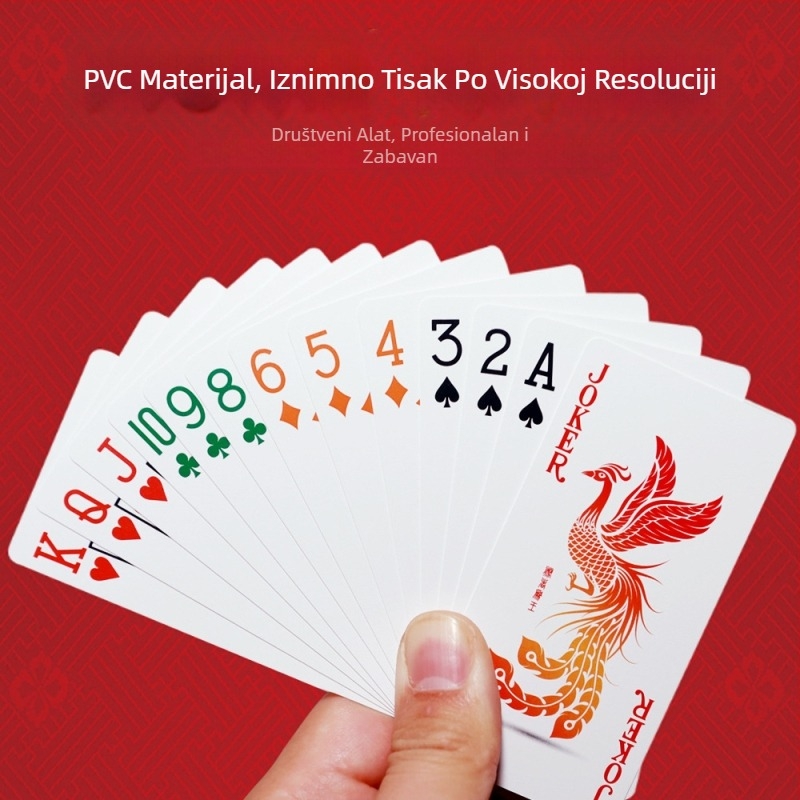 Egg-Breaking Poker Karata, Tanko Izdanje — plastične, vodootporne, mat završetak, otporne na savijanje, za uzrast 14+