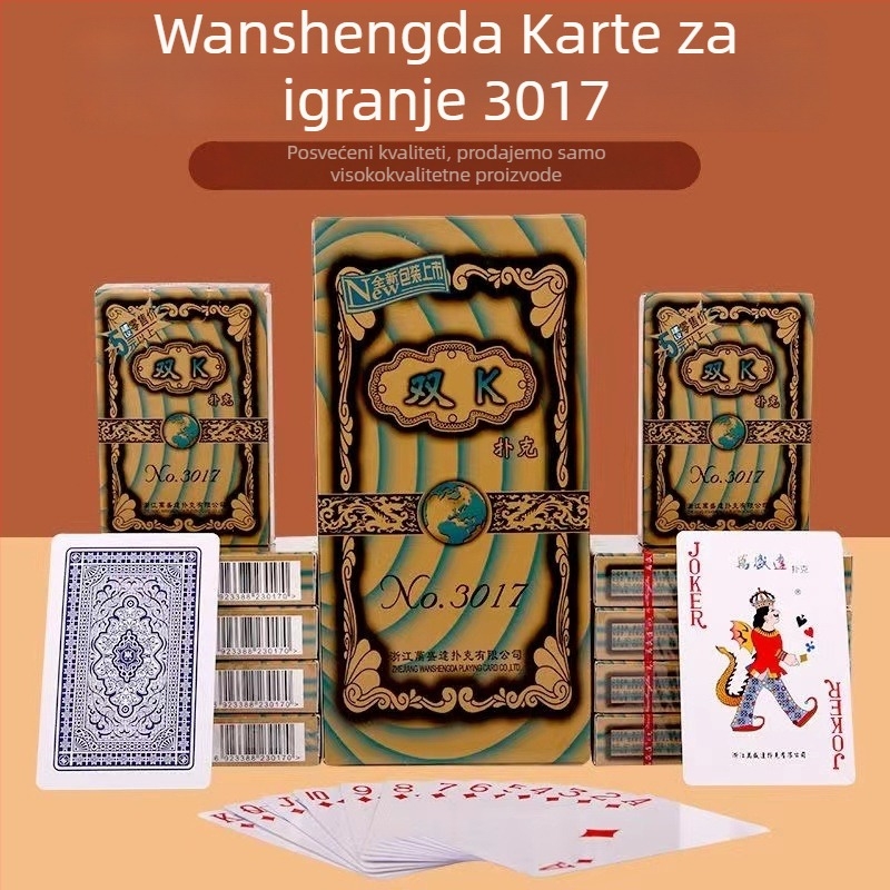 Poker karte — marka Wanshengda, materijal: papir, dobna skupina 15–60 godina