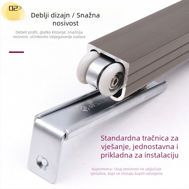 Aluminijska vodilica za klizanje, model Slide-01, brend Ecrew/Yigu, moderni minimalistički stil, debeli završni premaz