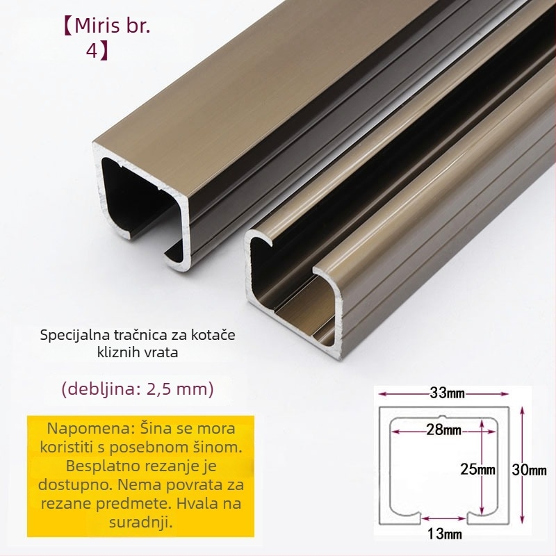 Aluminijska vodilica za klizanje, model Slide-01, brend Ecrew/Yigu, moderni minimalistički stil, debeli završni premaz