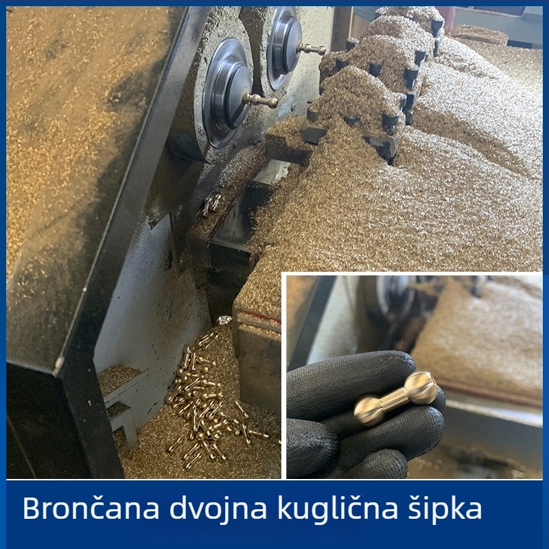 Slavina s univerzalnim rotacijskim spojem, pokretna ruka, mlaznica protiv prskanja, dvostruki izlaz vode — materijali: mesing, nehrđajući čelik, cink legura, ABS.