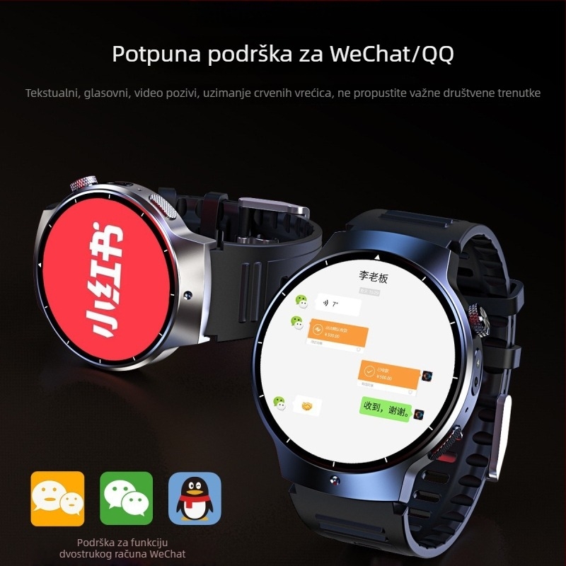 GT6 pametni sat s dvostrukim sustavom, 4G, AMOLED zaslon, NFC, praćenje otkucaja srca i fotografiranje