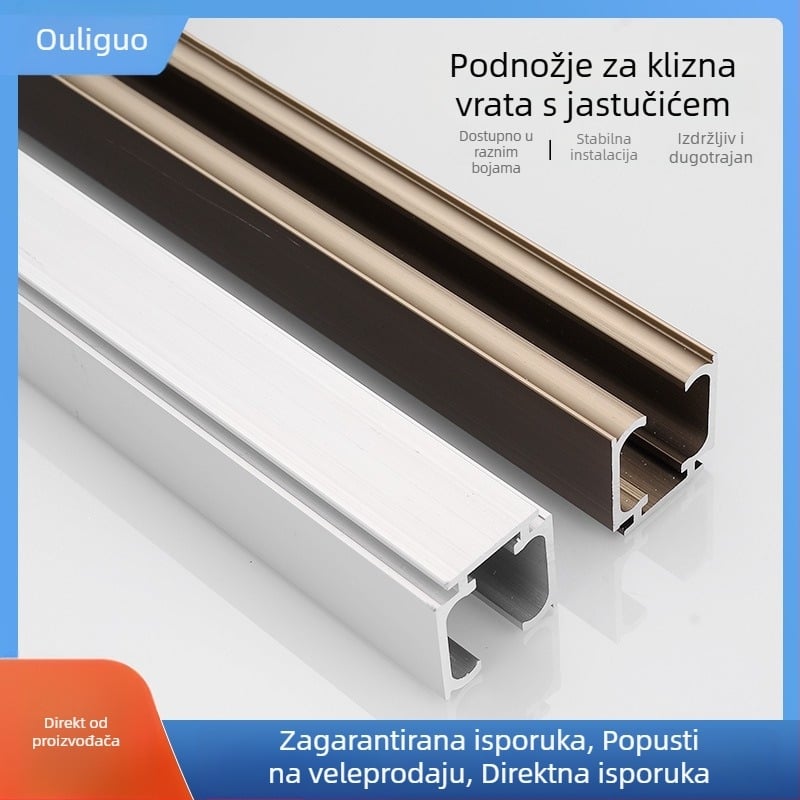 Buffer vodilica za klizna vrata – aluminijska legura, Oli Gu, suvremeni minimalistički stil, za staklena vrata