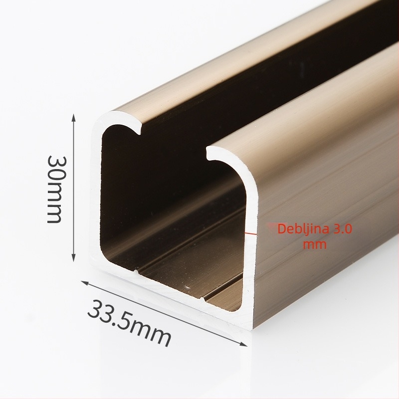 Buffer vodilica za klizna vrata – aluminijska legura, Oli Gu, suvremeni minimalistički stil, za staklena vrata