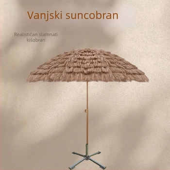 Slamen suncobran za vanjsku upotrebu s UV zaštitom za hotele, prenoćišta, plaže, dvorišta i vrtove