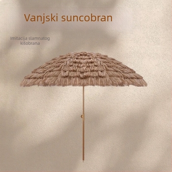 Slamen suncobran za vanjsku upotrebu s UV zaštitom za hotele, prenoćišta, plaže, dvorišta i vrtove