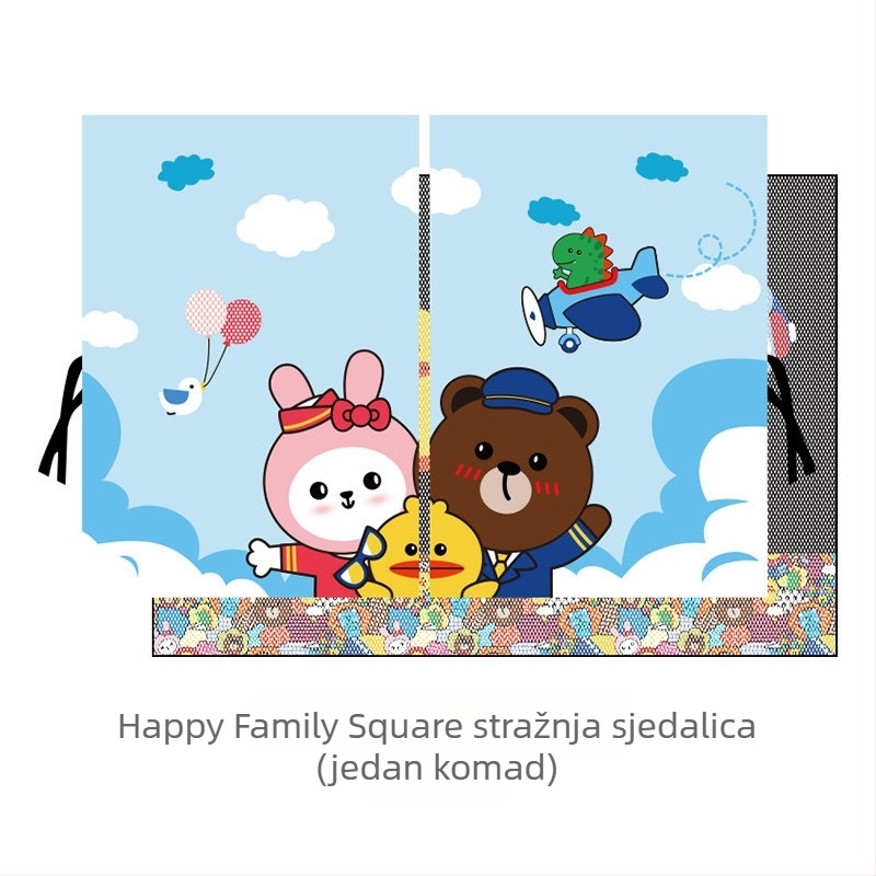 Karikatura automobil prozora zavjesa – poliester, debeli neproziran tip, tip obješavanja, prilagodljivo, univerzalna kompatibilnost