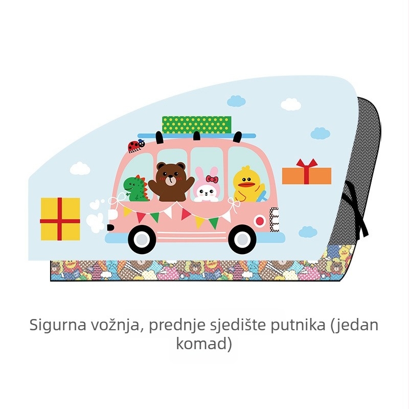 Karikatura automobil prozora zavjesa – poliester, debeli neproziran tip, tip obješavanja, prilagodljivo, univerzalna kompatibilnost