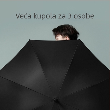Kišobran s dugačkom drškom – potpuno automatski, otporan na vjetar i kišu, aluminijski okvir i središnja cijev, pongee tkanina 170T