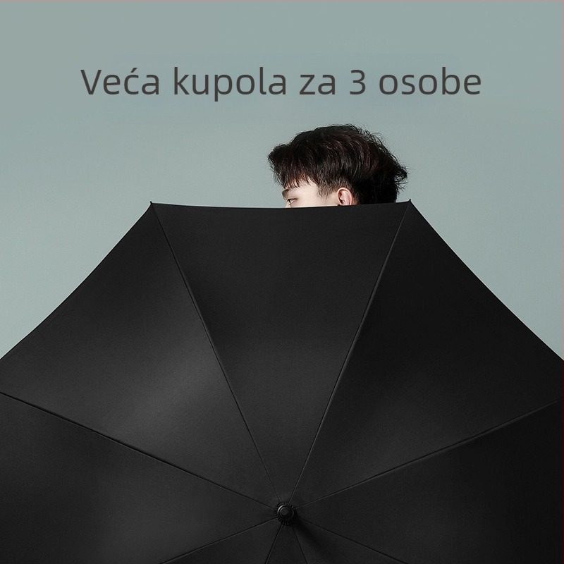 Kišobran s dugačkom drškom – potpuno automatski, otporan na vjetar i kišu, aluminijski okvir i središnja cijev, pongee tkanina 170T