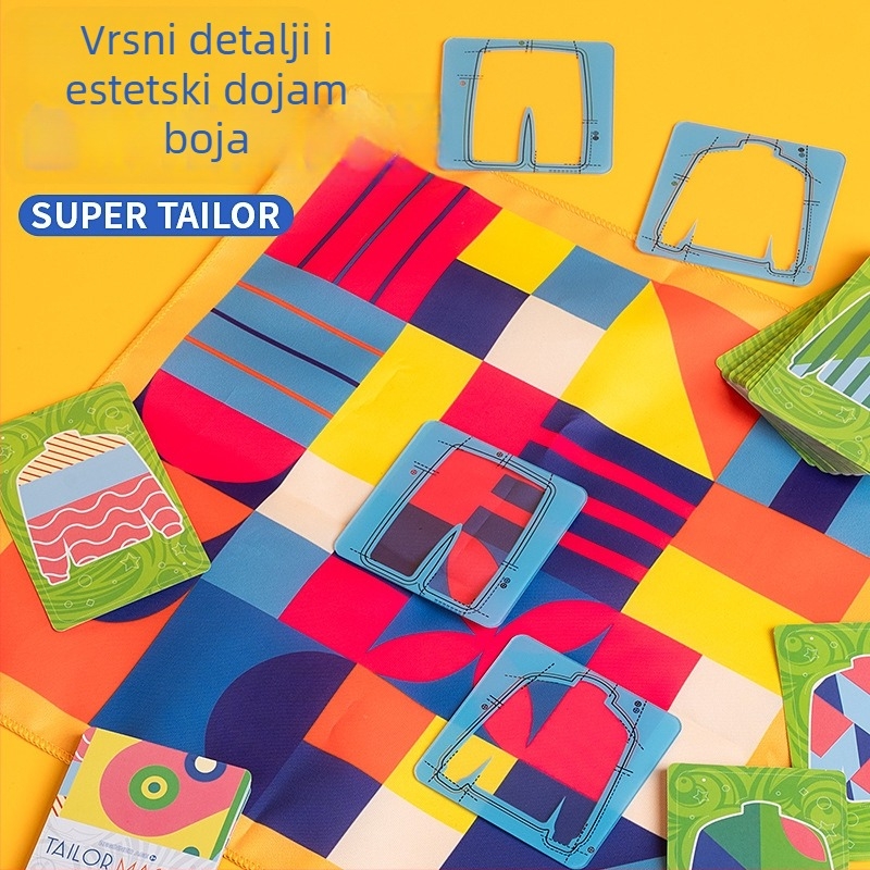 Dvopojasna stolna igra za djecu — obrazovna igra koja potiče reakciju i grafičko uočavanje, roditelj-dijete; Materijal: platno + akril; Uzrast 4–6 godina; Pakiranje: šarena kutija i OPP vrećica