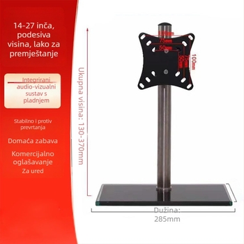 Držač televizora za pametne televizore, hladno valjani čelik, težina 10 kg, model 65