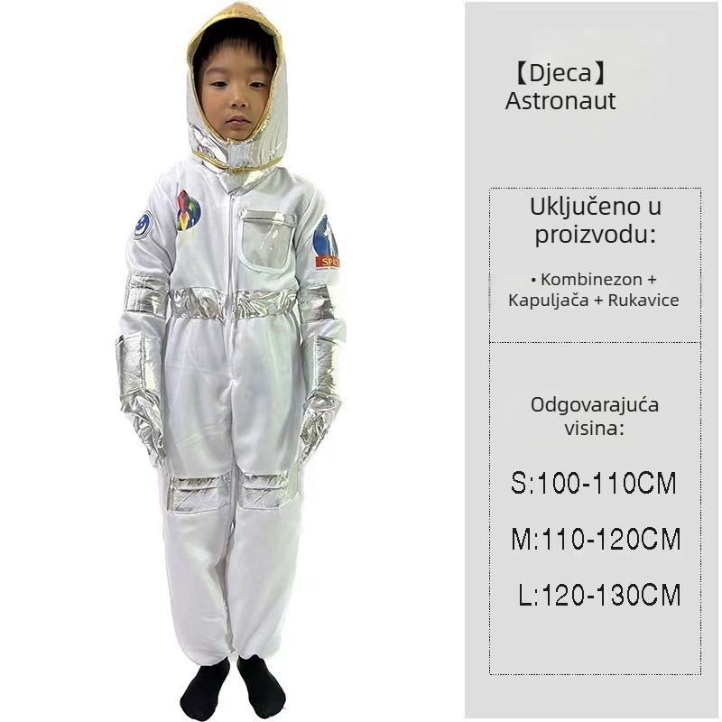 Dječji svemirski kostim za scenu, unisex, poliester 95%+, vlakno regenerirane celuloze 95%+