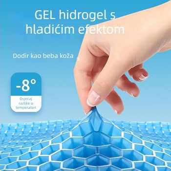 Ljetni gel sjedalo jastuk s ćelijskom strukturom – za ured i auto, PVC tkanina, punjenje vodom, hlađenje, 1 kom
