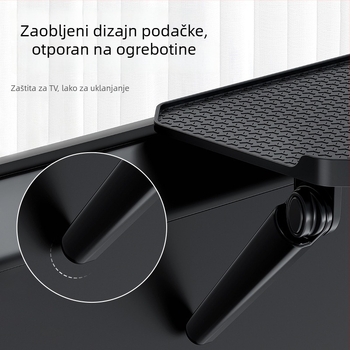 Zidni držač za TV set-top box – 1 etaža, plastični organizator za router i daljinski, bez bušenja, za spavaću sobu i dnevnu sobu
