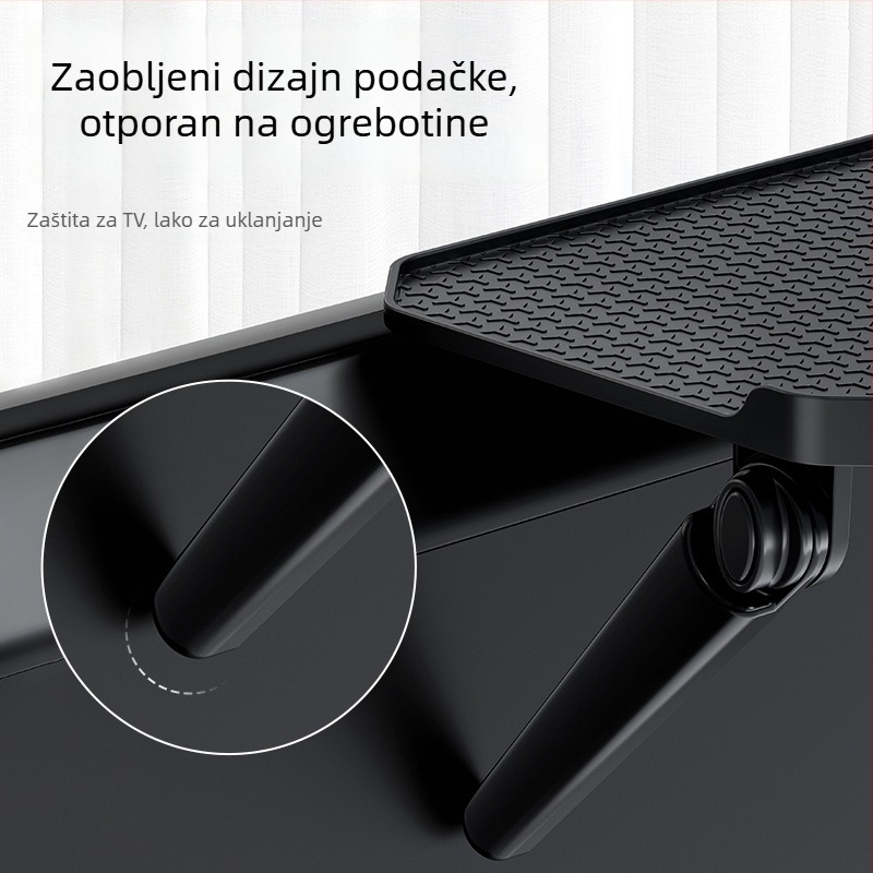 Zidni držač za TV set-top box – 1 etaža, plastični organizator za router i daljinski, bez bušenja, za spavaću sobu i dnevnu sobu