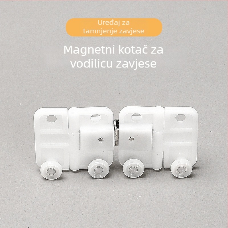 Magnetska vodilna kolut za zavjese šine od nehrđajućeg čelika, pogodna za ravne i zakrivljene tračnice, moderni minimalistički dizajn