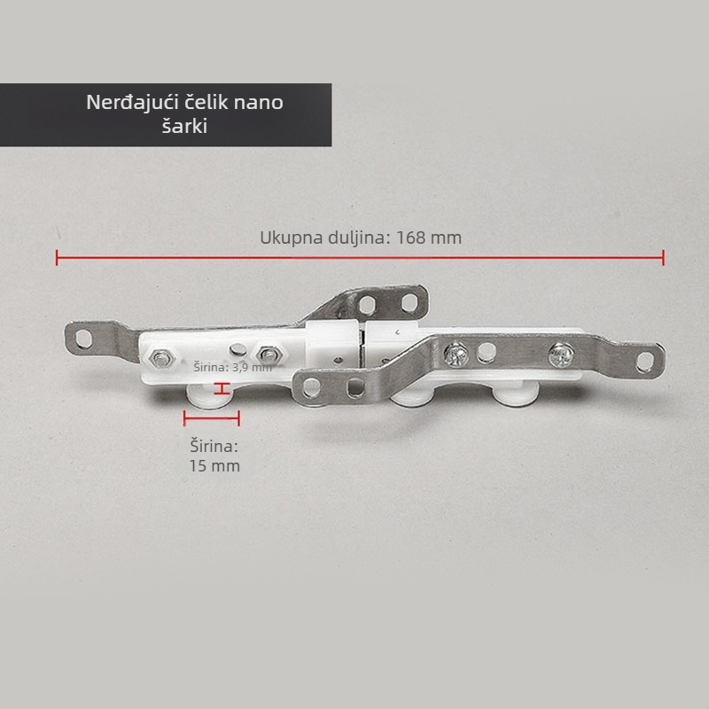 Magnetska vodilna kolut za zavjese šine od nehrđajućeg čelika, pogodna za ravne i zakrivljene tračnice, moderni minimalistički dizajn