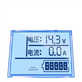 Punjač baterija za auto 12V/24V, Visoka snaga, Čisti bakar, DC izlaz 10A, Ulaz AC 180–240V, RoHS certifikat