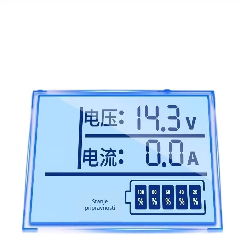 Punjač baterija za auto 12V/24V, Visoka snaga, Čisti bakar, DC izlaz 10A, Ulaz AC 180–240V, RoHS certifikat