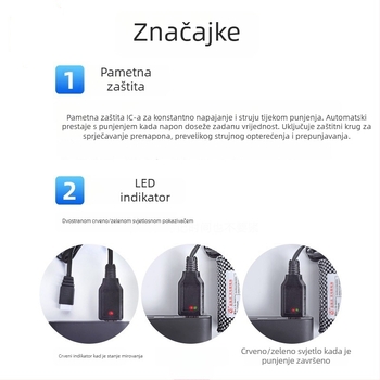 Balansni punjač za litijeve baterije USB 5V 1A ROHS