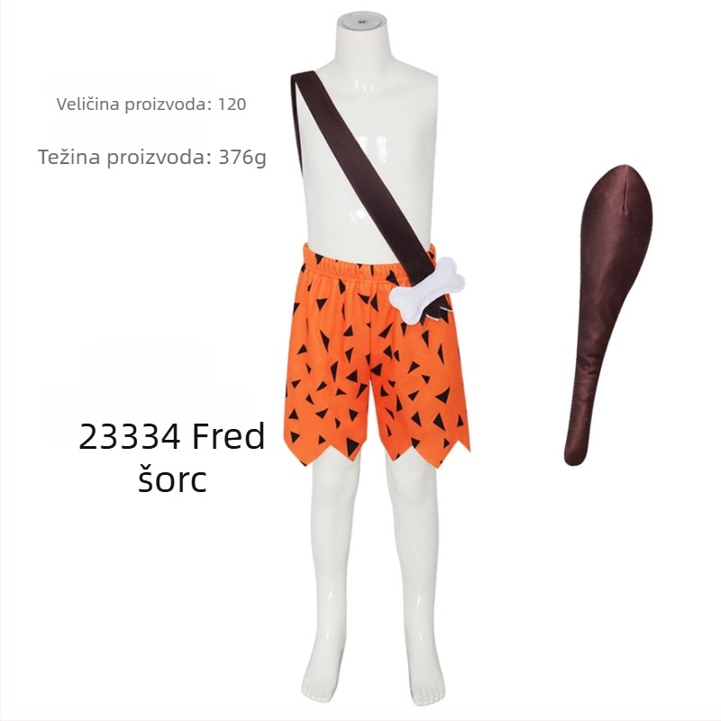 Dječji cosplay kostim: lik Miman Fred Primitive, unisex, spandex tkanina, za igru i animaciju, izlazak proljeće 2025