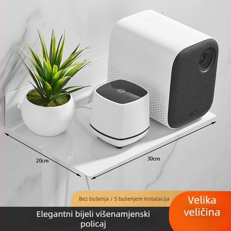 Zidna višefunkcionalna polica od karbonskog čelika, jedan sloj, ugradnja vijcima, pogodna za spavaću sobu, dnevnu sobu i kupaonu
