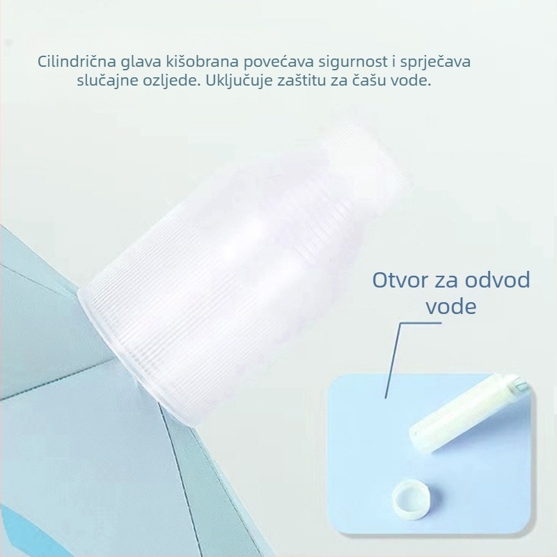Dječji kišobran s crtić dizajnom, automatsko otvaranje, vinilna navlaka, 6 rebara od čelične šipke, plastična drška