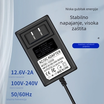 Genesis Punjač za litijeve baterije, izlaz 12.6V 2A, ulaz 100–240V AC
