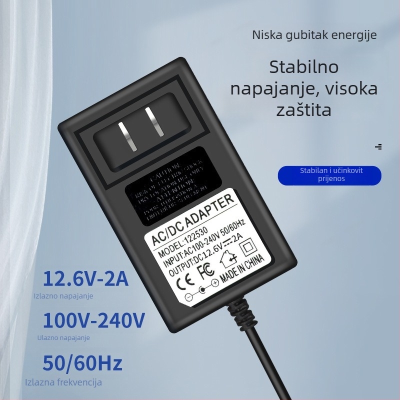 Genesis Punjač za litijeve baterije, izlaz 12.6V 2A, ulaz 100–240V AC