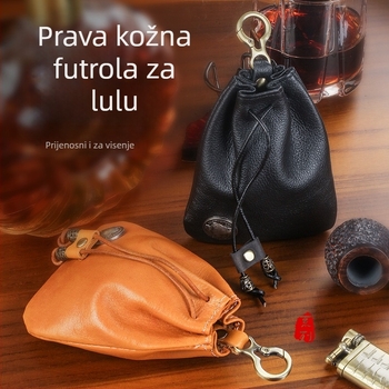 Kožna torbica za dodatke za pušenje - retro stil, prijenosna i ponovno upotrebljiva, mogućnost tlačenja logotipa
