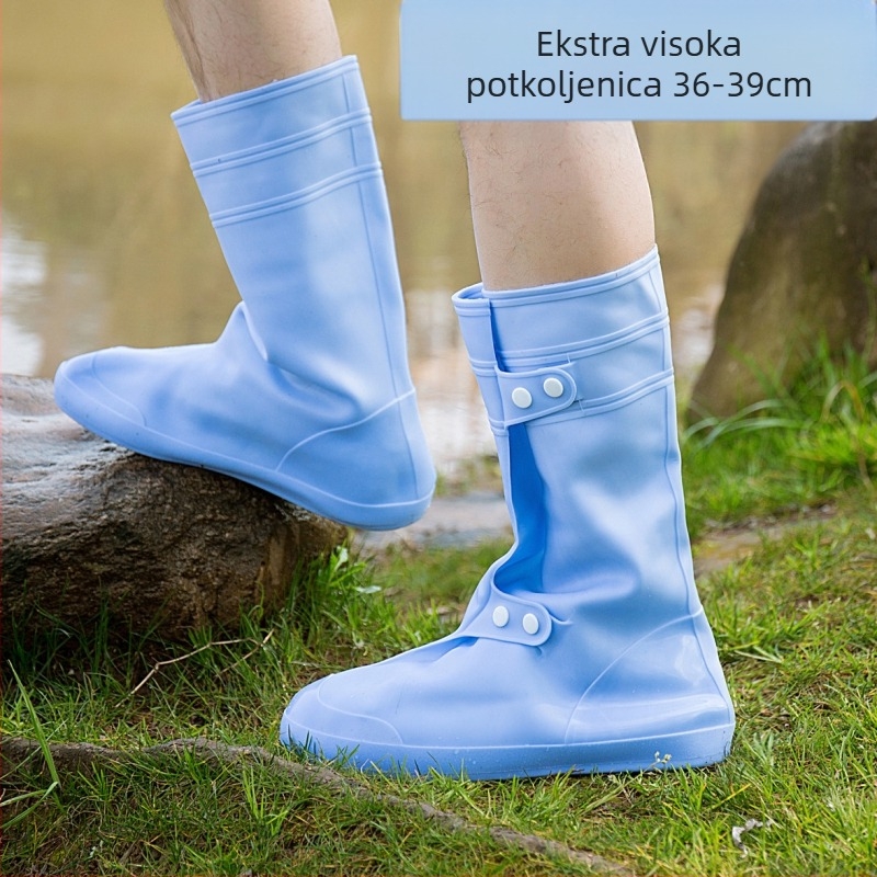 Rain Yi Si visoki navlaka za cipele, s dvostrukim kopčanjem, otporna na habanje i proklizavanje, injekcijski oblikovana (Pakiranje 50, Mogućnost prilagodbe)