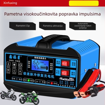 Xinfuxing 9900A visokokvalitetni punjač za auto baterije, izlaz 12V-24V, ulaz 180-260V