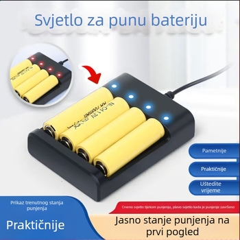 XL 4-slotni inteligentni punjač za baterije, ulaz 5V DC, izlaz 1.2V 0.25A po utičnici, CE certifikat