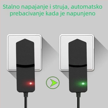 Punjač baterija za bušilicu Li-ion, kružni priključak, izlaz 12.6V, ulaz 180–240V AC, CNAS certifikat, crveno-zelena indikacija