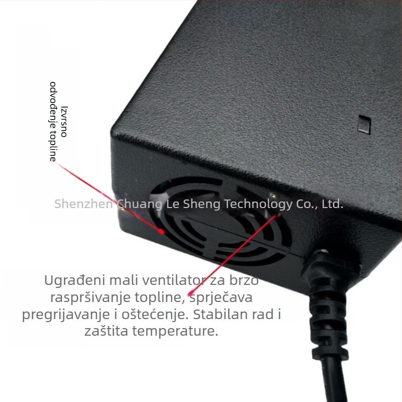 Punjač Li-ion baterija za 18650 polymerne ćelije, 16.8V 10A, ulaz AC100-240V, serija 16.8V, pakirano u vrećicu