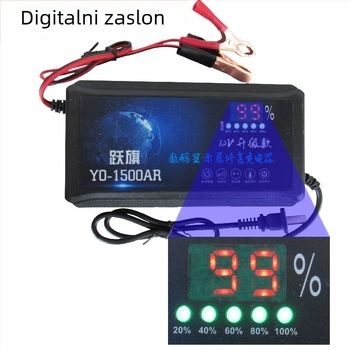 Punjač baterija za automobile i motocikle, 12.6V DC 10A, ulaz 110-240V AC, GS certificirano