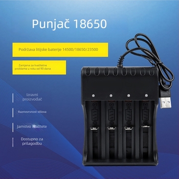 Punjač Li-ion baterija za 18650 – pametno brzo punjenje, USB ulaz 5V, izlaz 4.2V, CE certifikat