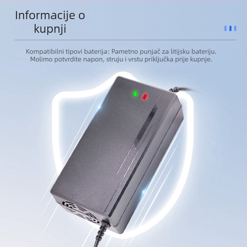 Punjač litijevih baterija za električna vozila, visoke snage, izlaz 60V/72V, 7A/8A/10A, 220V AC, CE certifikat