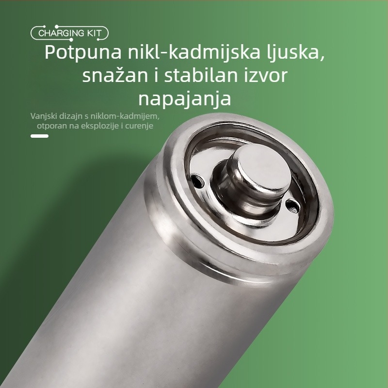 Dvojslotni USB bežični punjač za NiCd AA baterije No.5/No.7, 1.2V, izlaz DC4.5V 1A