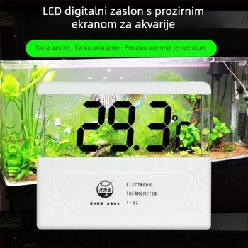 Toplomjer za akvarij — tekućekristalni materijal; Funkcija: mjerenje temperature (Materijal: tekućekristalni; Kategorija: Toplomjer za akvarij; Funkcija: Mjerenje temperature)