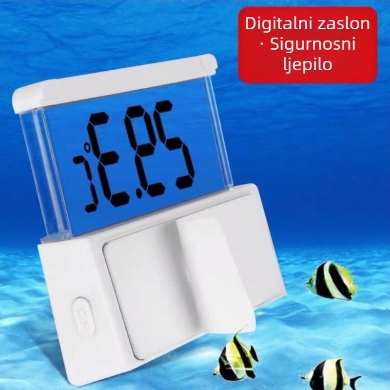 Toplomjer za akvarij — tekućekristalni materijal; Funkcija: mjerenje temperature (Materijal: tekućekristalni; Kategorija: Toplomjer za akvarij; Funkcija: Mjerenje temperature)