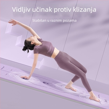 Joga podloga za djevojke, apsorpcija udaraca, zvučna izolacija, protuklizna, širokog dizajna, za kućnu upotrebu, ples i fitness; materijal: TPE; debljina: 6/8/10 mm; uzorak: pruge
