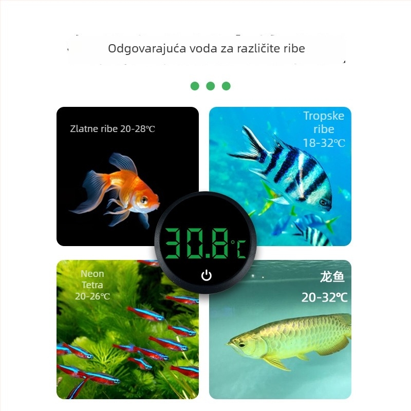 Elektronički termometar za vodu za akvarij i spremnik za kornjače, visokoprecizan digitalni prikaz, ABS kućište, podrijetlo Hebei Hengshui