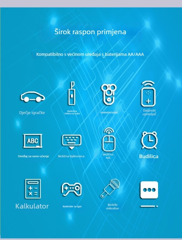 Ni-MH baterijski punjač s USB i LCD, 4 utora, inteligentno brzo punjenje, 1.2V
